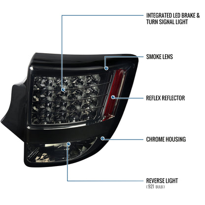Ronnin - Compatible con Toyota Celica 2000-2005, conjunto de luces traseras mejoradas con señales de giro LED integradas y luces de freno (par) | Ahumado