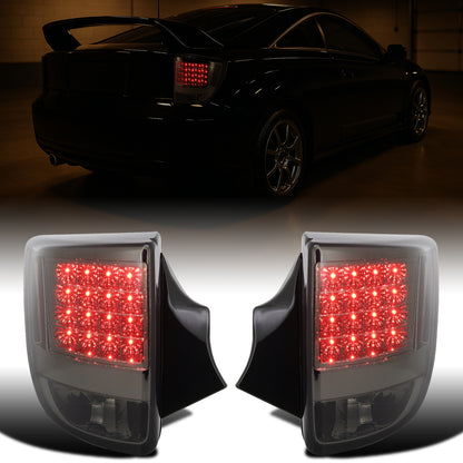 Ronnin - Compatible con Toyota Celica 2000-2005, conjunto de luces traseras mejoradas con señales de giro LED integradas y luces de freno (par) | Ahumado