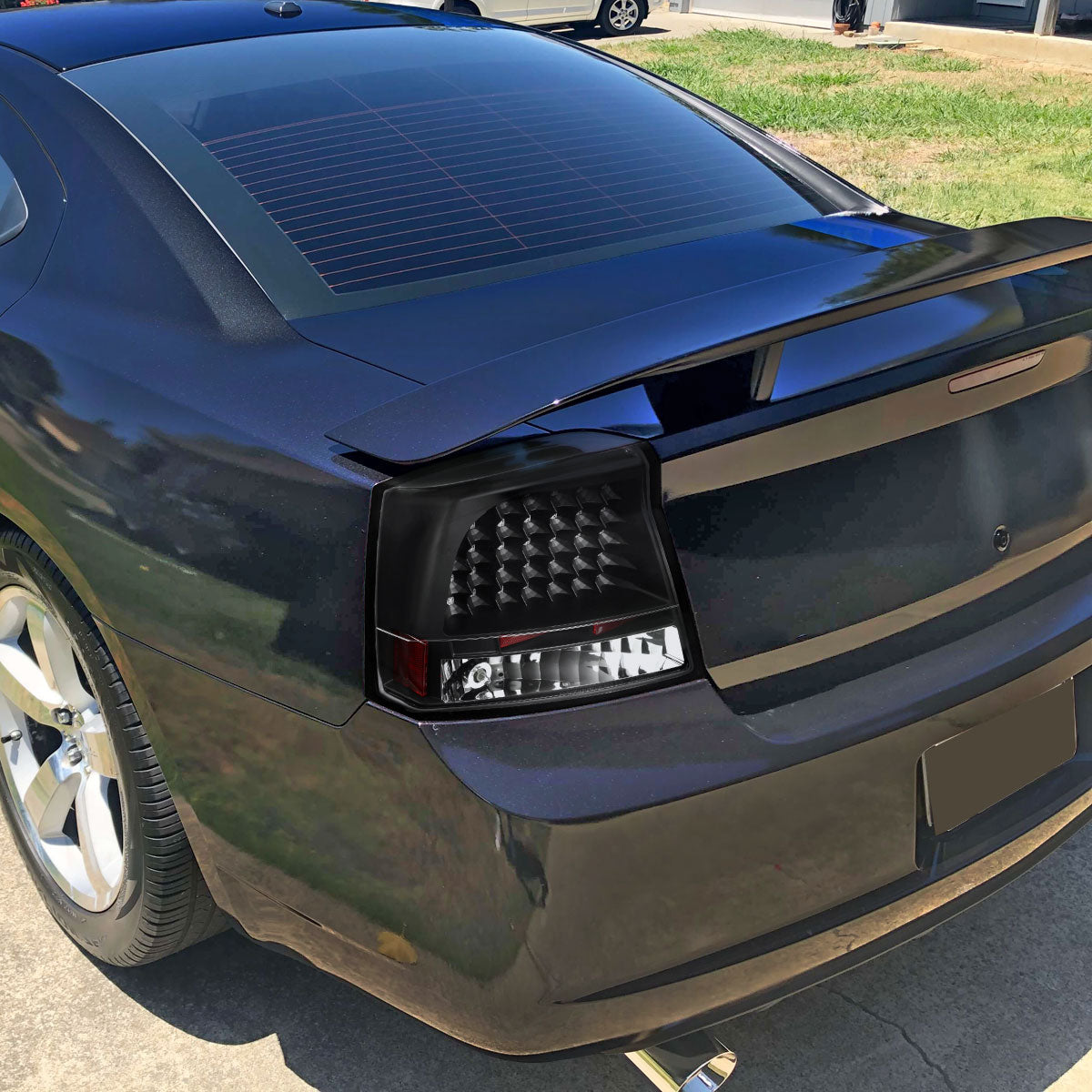 Ronnin - Se adapta a Dodge Charger 2005-2010 LED Integrado Luces Traseras de Freno y Direccionales Par de Reemplazo | Negro