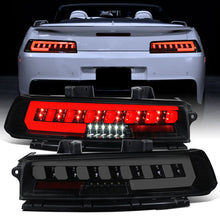 2014-2015 Chevy Camaro Full LED Upgrade Sequential Turn Signals Tail Lights Assembly Pair | Black Smoke