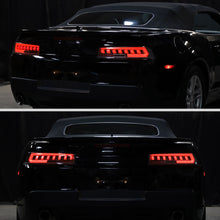 2014-2015 Chevy Camaro Full LED Upgrade Sequential Turn Signals Tail Lights Assembly Pair | Gloss Black