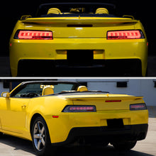 2014-2015 Chevy Camaro Full LED Upgrade Sequential Turn Signals Tail Lights Assembly Pair | Smoke