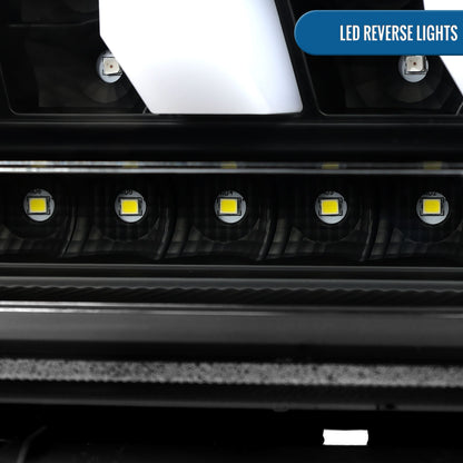 Ronnin - Se adapta a Chevy Camaro 2014-2015 Ensamblaje de luces traseras con intermitentes secuenciales LED completos | Par Negro