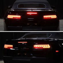 2014-2015 Chevy Camaro Full LED Upgrade Sequential Turn Signals Tail Lights Assembly Pair | Black