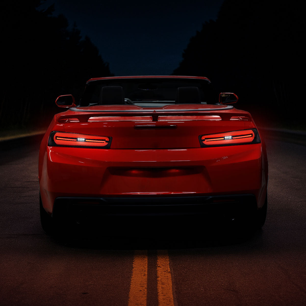 Ronnin - Compatible con Chevy Camaro 2016-2018 Ensamblaje de luces traseras LED estilo secuencial de actualización completa | Par de lentes ahumadas negras