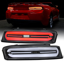 Ronnin - Compatible con Chevy Camaro 2016-2018. Conjunto de luces traseras estilo LED completo con intermitentes secuenciales, par | Negro | Tubo blanco