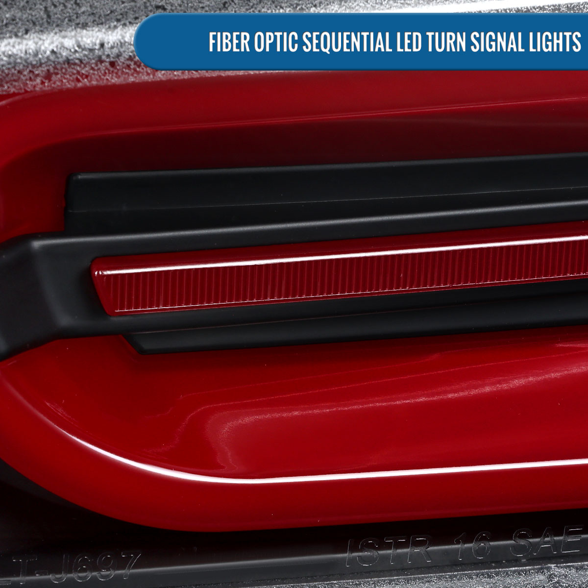 Ronnin - Compatible con Chevy Camaro 2016-2018 | Par de luces traseras LED completas estilo secuencial con intermitentes | Negras