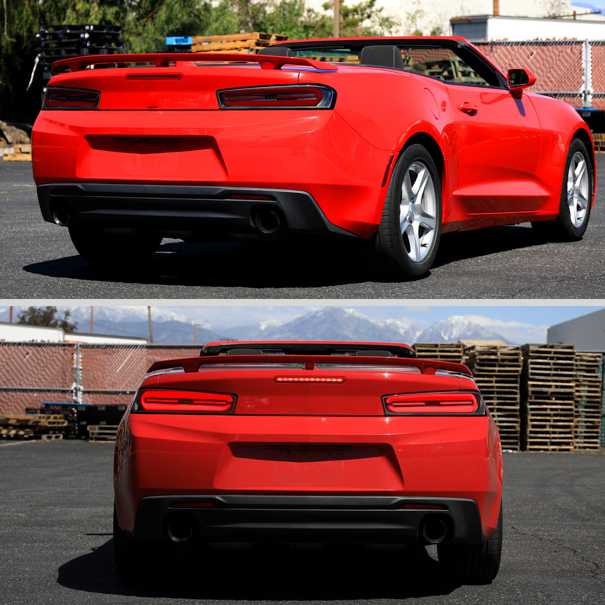 Ronnin - Compatible con Chevy Camaro 2016-2018 | Par de luces traseras LED completas estilo secuencial con intermitentes | Negras