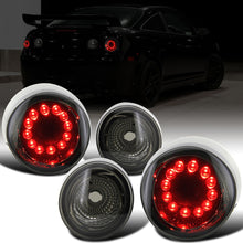 Ronnin - Fits 2005-2010 Chevy Cobalt Coupe Integrated LED Brake and Turn Signals Tail Lights Replacement Pair | Smoke