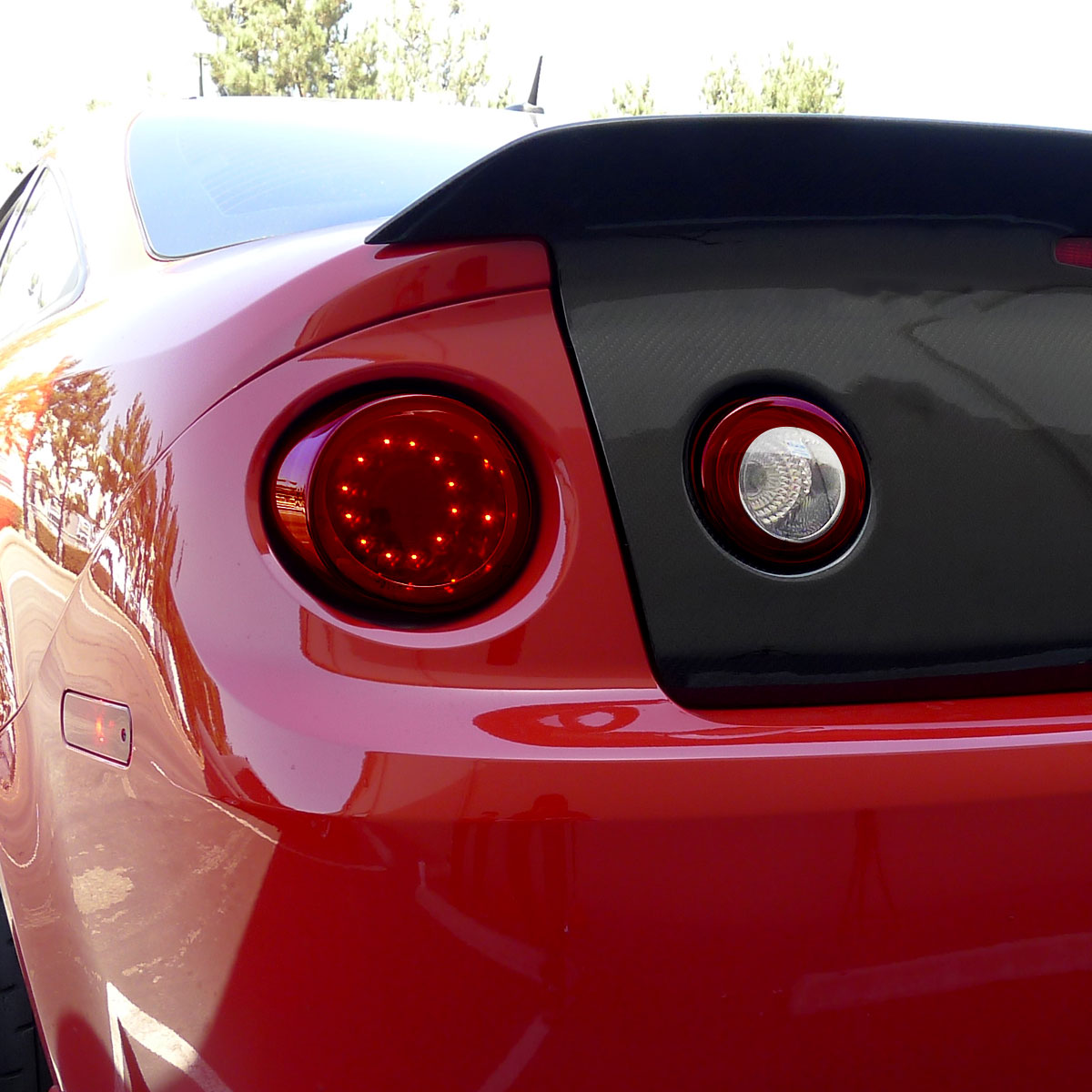 Ronnin - Fits 2005-2010 Chevy Cobalt Coupe Integrated LED Brake and Turn Signals Tail Lights Replacement Pair | Red