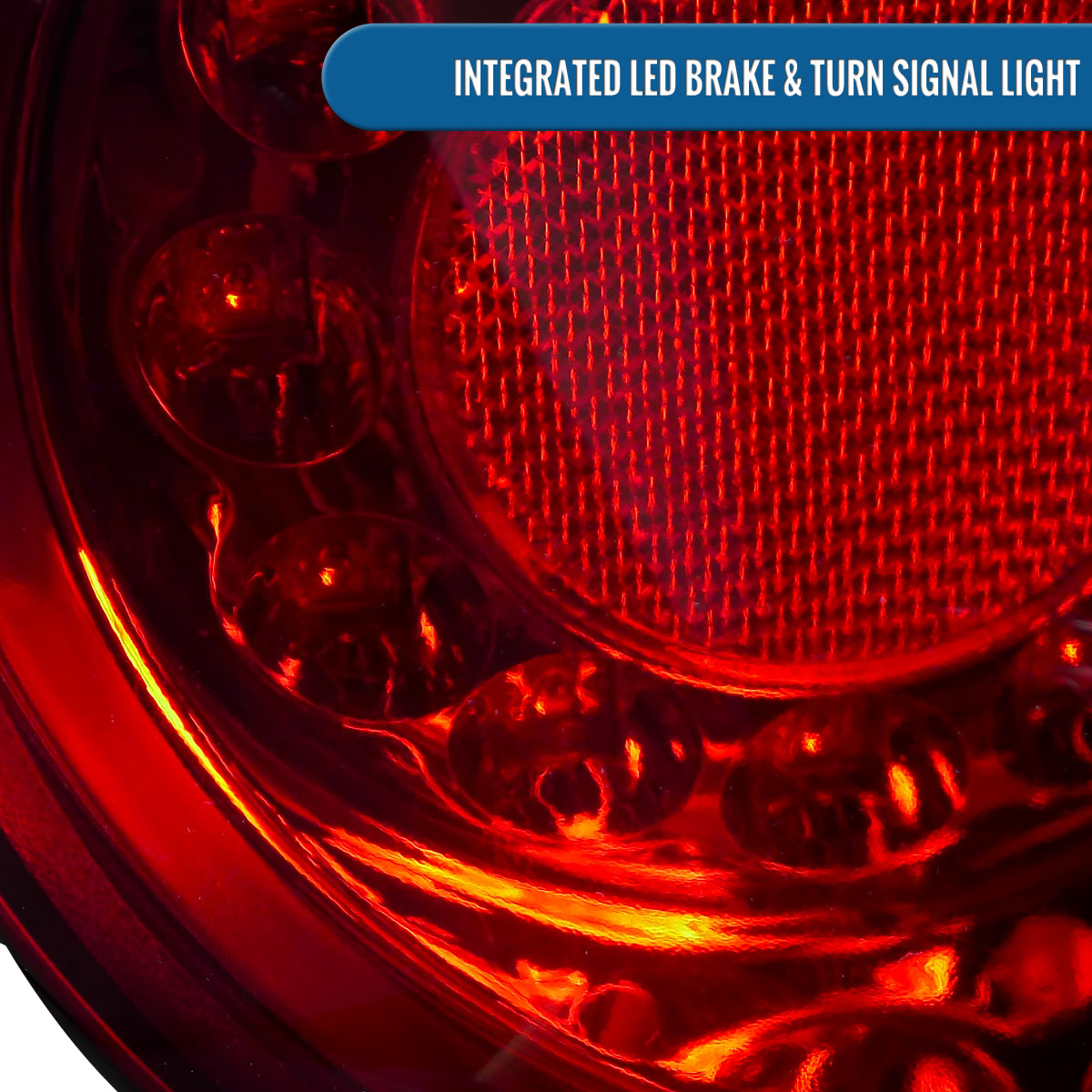 Ronnin - Fits 2005-2010 Chevy Cobalt Coupe Integrated LED Brake and Turn Signals Tail Lights Replacement Pair | Red