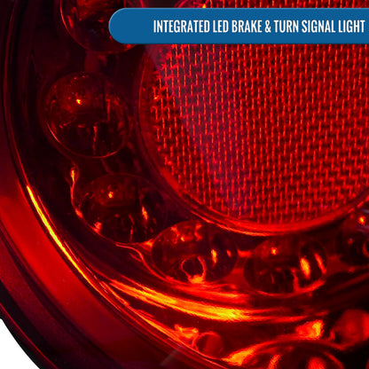 Ronnin - Fits 2005-2010 Chevy Cobalt Coupe Integrated LED Brake and Turn Signals Tail Lights Replacement Pair | Red
