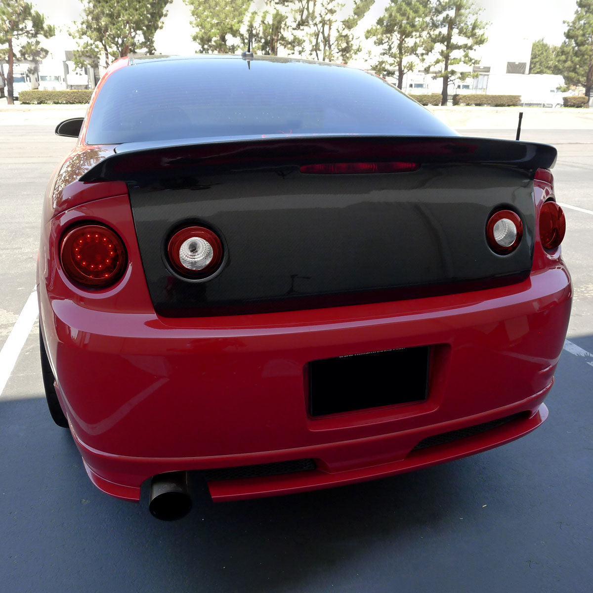 Ronnin - Fits 2005-2010 Chevy Cobalt Coupe Integrated LED Brake and Turn Signals Tail Lights Replacement Pair | Red