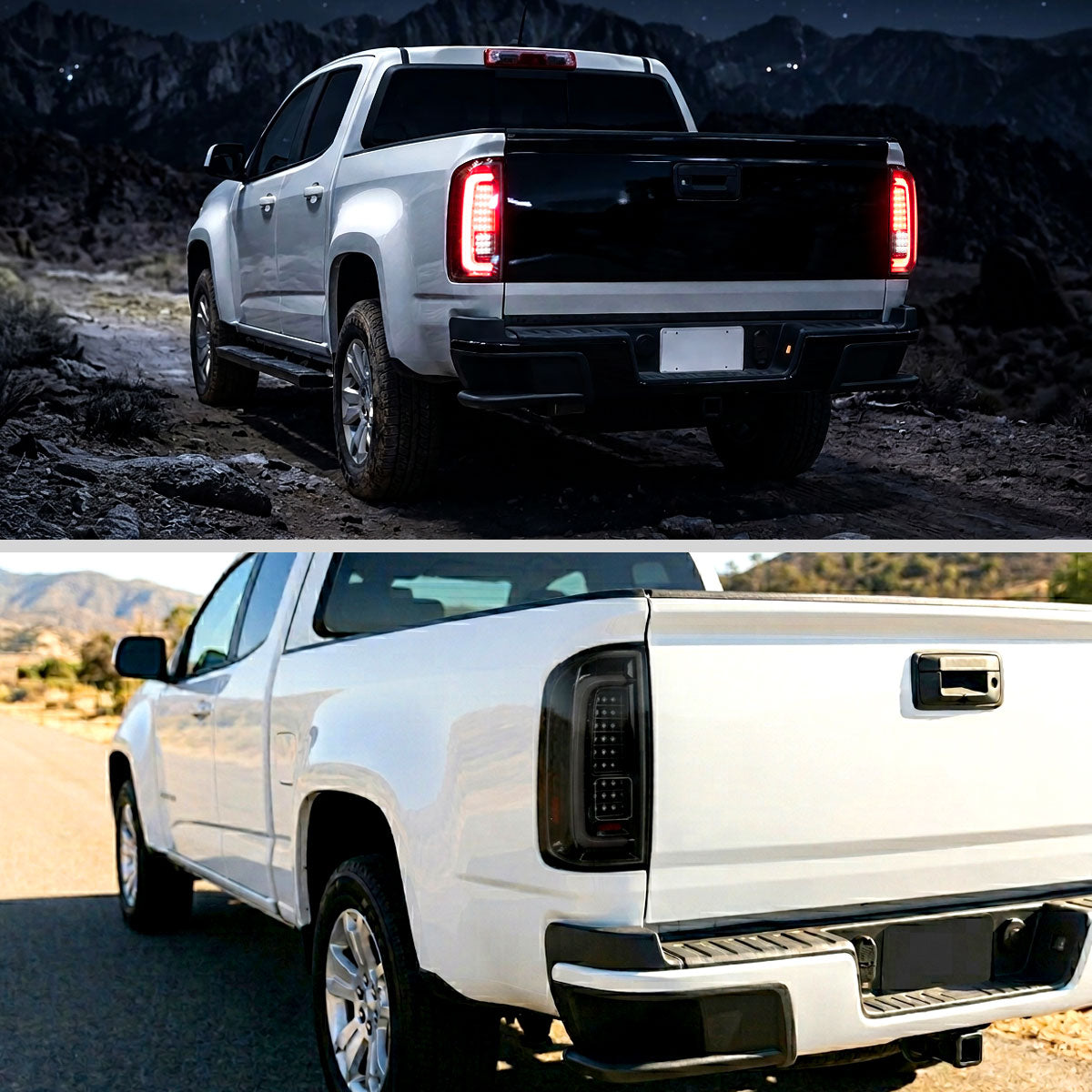 2015-2022 Chevy Colorado GMC Canyon Upgrade Assembly Full LED Tail Lights Replacement Pair | Black Smoke