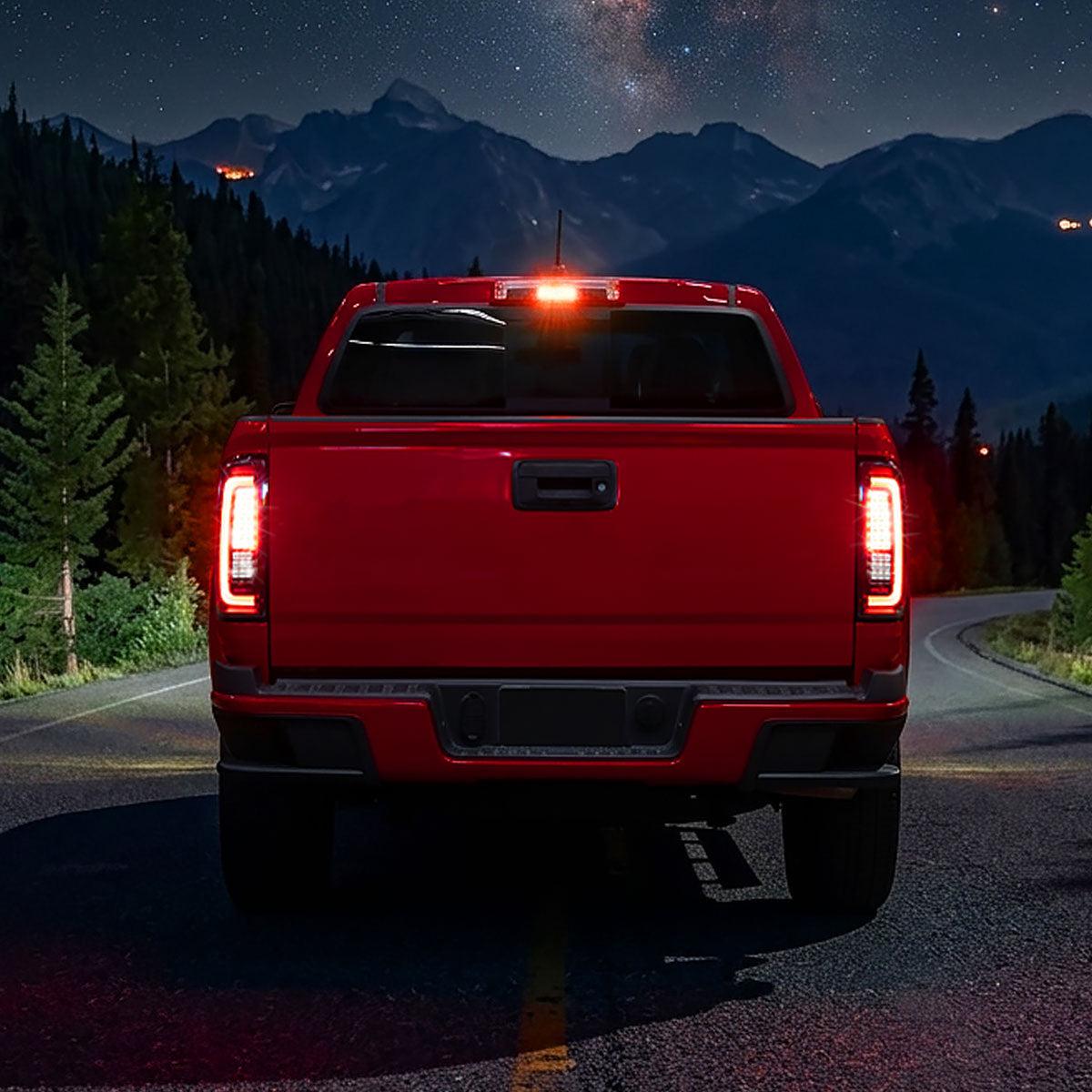 2015-2022 Chevy Colorado GMC Canyon Upgrade Assembly Full LED Tail Lights Replacement Pair | Gloss Black