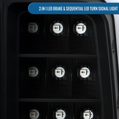 2015-2022 Chevy Colorado GMC Canyon Upgrade Assembly Full LED Tail Lights Replacement Pair | Black