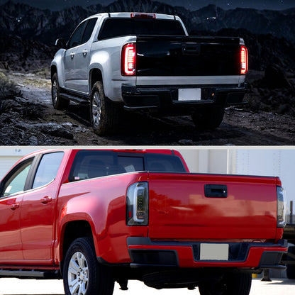 2015-2022 Chevy Colorado GMC Canyon Upgrade Assembly Full LED Tail Lights Replacement Pair | Black