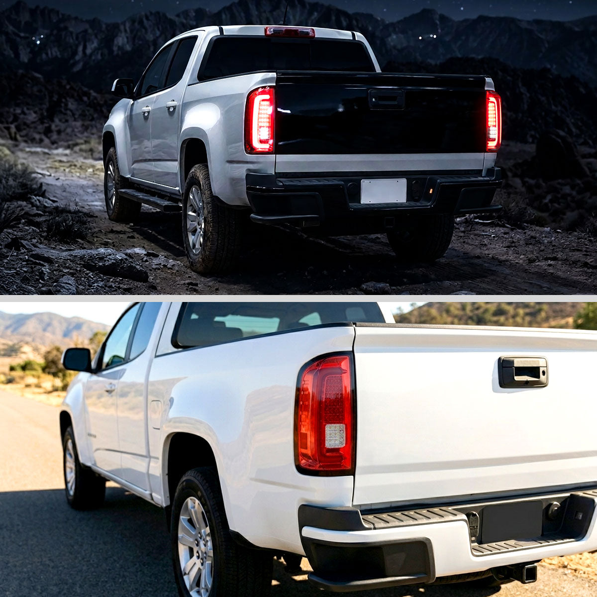 2015-2022 Chevy Colorado GMC Canyon Upgrade Assembly Full LED Tail Lights Replacement Pair | Red