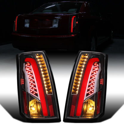 Ronnin - Fits 2003-2007 Cadillac CTS Upgrade Replacement LED Tail Lights Assembly Pair | Black