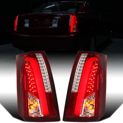 Ronnin - Fits 2003-2007 Cadillac CTS Upgrade Replacement LED Tail Lights Assembly Pair | Red