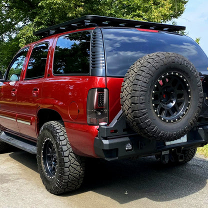 Ronnin - Fits 2000-2006 Chevy Suburban Tahoe GMC Yukon XL Denali Full LED Tail Lights Assembly Pair | Glossy Black