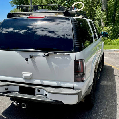 Ronnin - Fits 2000-2006 Chevy Suburban Tahoe GMC Yukon XL Denali Full LED Tail Lights Assembly Pair | Glossy Black