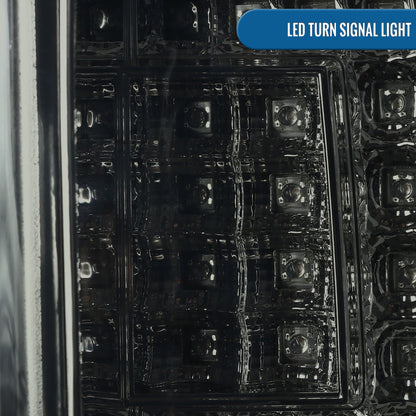 Ronnin - Fits 2000-2006 Chevy Suburban Tahoe GMC Yukon XL Denali Full LED Tail Lights Assembly Pair | Smoke