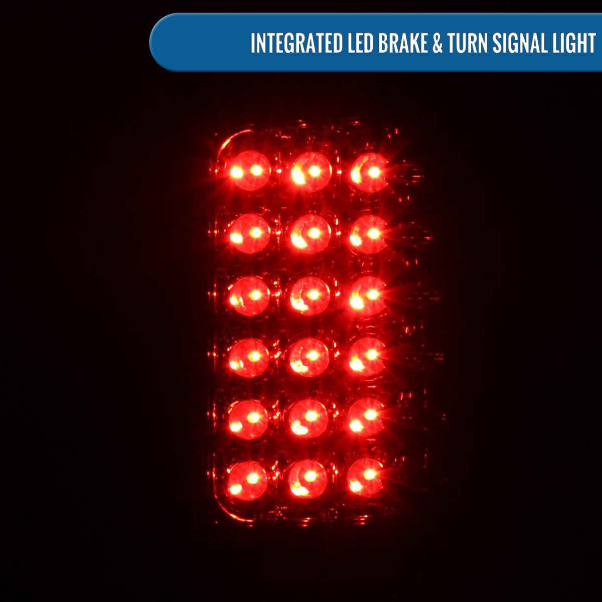 Ronnin - Fits 2000-2006 Suburban Tahoe Yukon Denali XL LED Integrated Brake and Turn Signal Lamps Tail Lights Assembly Pair | Red