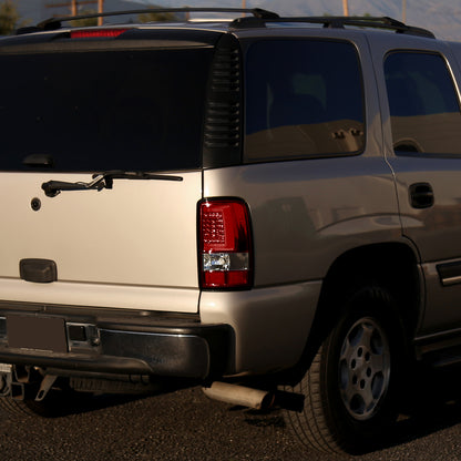 Ronnin - Fits 2000-2006 Chevy Suburban Tahoe GMC Yukon XL Denali Full LED Tail Lights Assembly Pair | Red