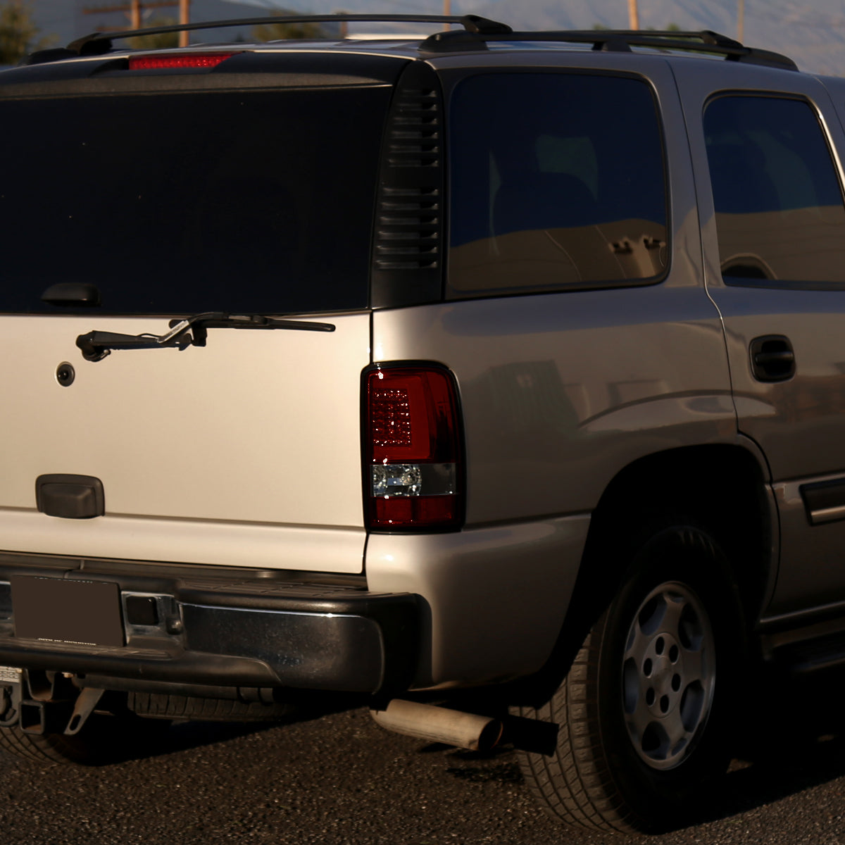 Ronnin - Fits 2000-2006 Chevy Suburban Tahoe GMC Yukon XL Denali Full LED Tail Lights Assembly Pair | Red Smoke