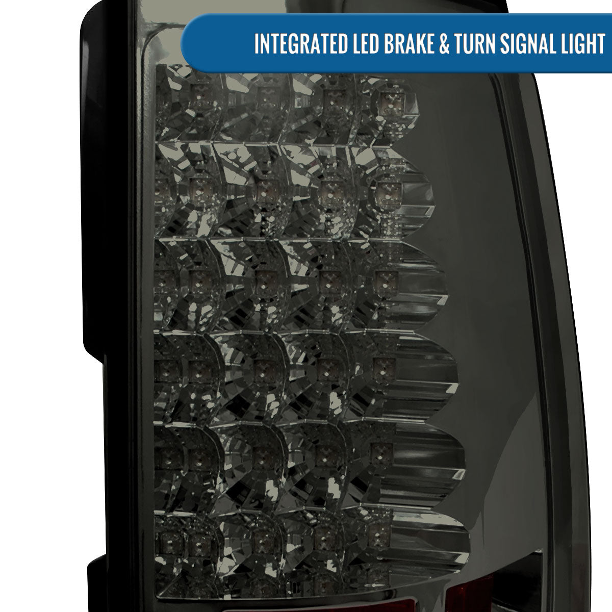 Ronnin - Compatible con Chevy Tahoe Suburban Yukon Denali XL 2007-2014, luces traseras LED de repuesto mejoradas con freno y direccional integrados, par de montaje | Ahumado
