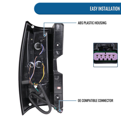 Ronnin - Compatible con Chevy Tahoe Suburban Yukon Denali XL 2007-2014, luces traseras LED de repuesto mejoradas con freno y direccional integrados, par de montaje | Ahumado