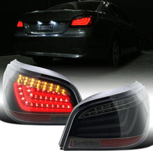 Ronnin - Fits 2004-2007 BMW E60 5-Series 525i 530i 545i 550i US Spec LED Tail Lights Upgrade Assembly Pair | Black Smoke