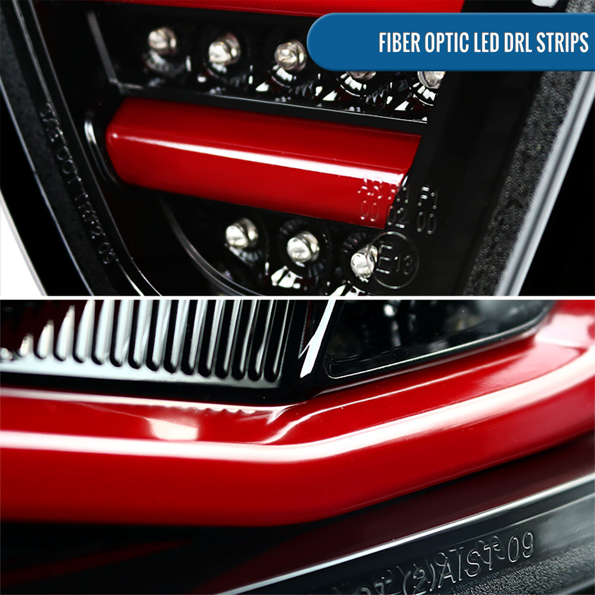 Ronnin - Fits 2006-2008 BMW E90 3-Series 325i 328i 330i Upgraded Replacement Full LED Driving Lights Tail Lamps Assembly Pair | Gloss Black