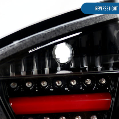 Ronnin - Fits 2006-2008 BMW E90 3-Series 325i 328i 330i Upgraded Replacement Full LED Driving Lights Tail Lamps Assembly Pair | Gloss Black