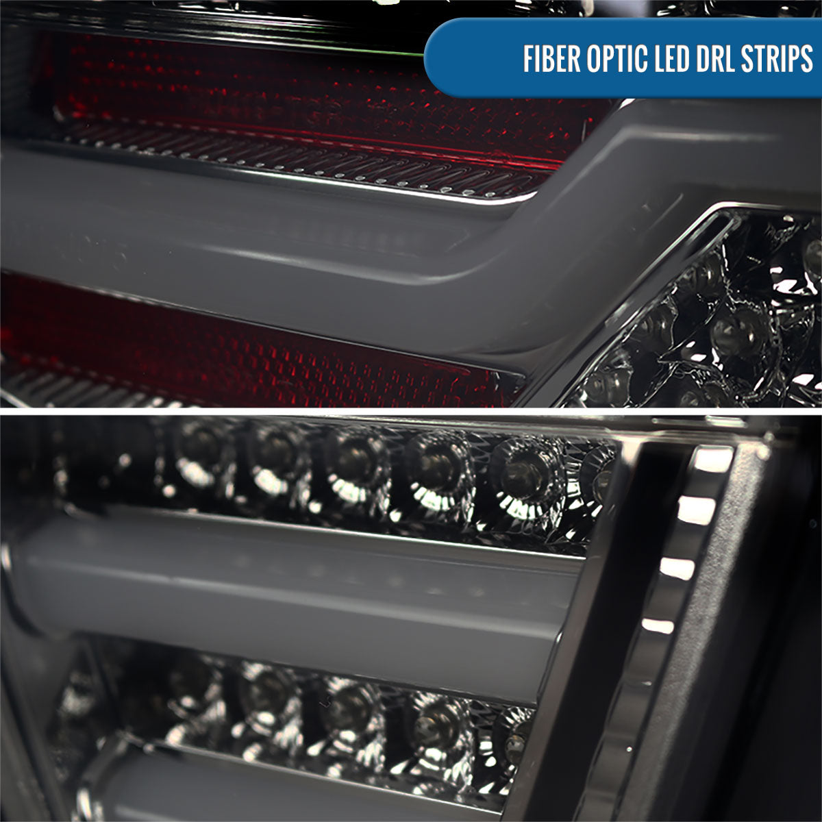 Ronnin - Fits 2006-2008 BMW E90 3-Series 325i 328i 330i Upgraded Replacement Full LED Driving Lights Tail Lamps Assembly Pair | Smoke