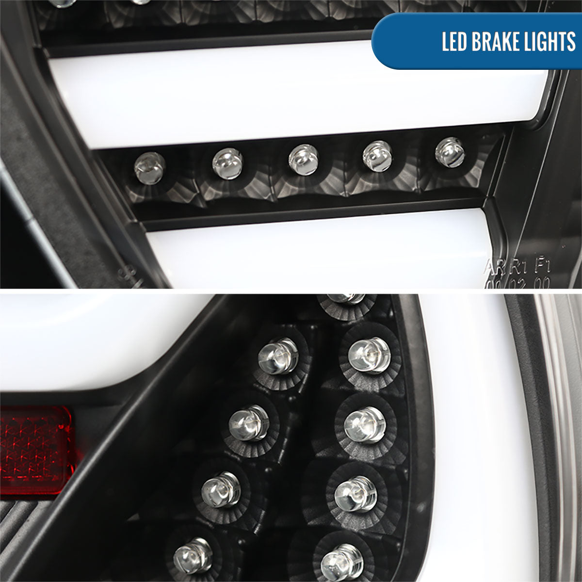 Ronnin - Fits 2006-2008 BMW E90 3-Series 325i 328i 330i Upgraded Replacement Full LED Driving Lights Tail Lamps Assembly Pair | Black