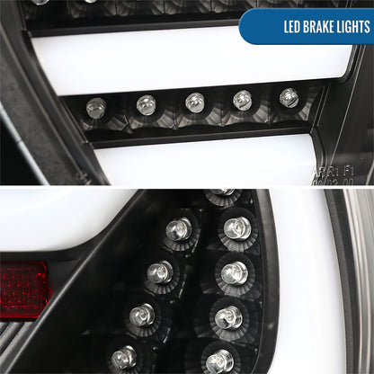 Ronnin - Fits 2006-2008 BMW E90 3-Series 325i 328i 330i Upgraded Replacement Full LED Driving Lights Tail Lamps Assembly Pair | Black