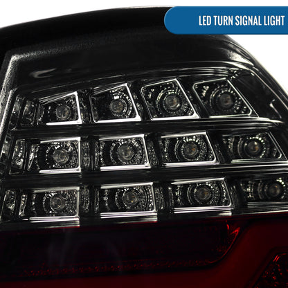 Ronnin - Fits 2006-2008 BMW E90 3-Series 325i 328i 330i Upgraded Replacement Full LED Driving Lights Tail Lamps Assembly Pair | Smoke/Red