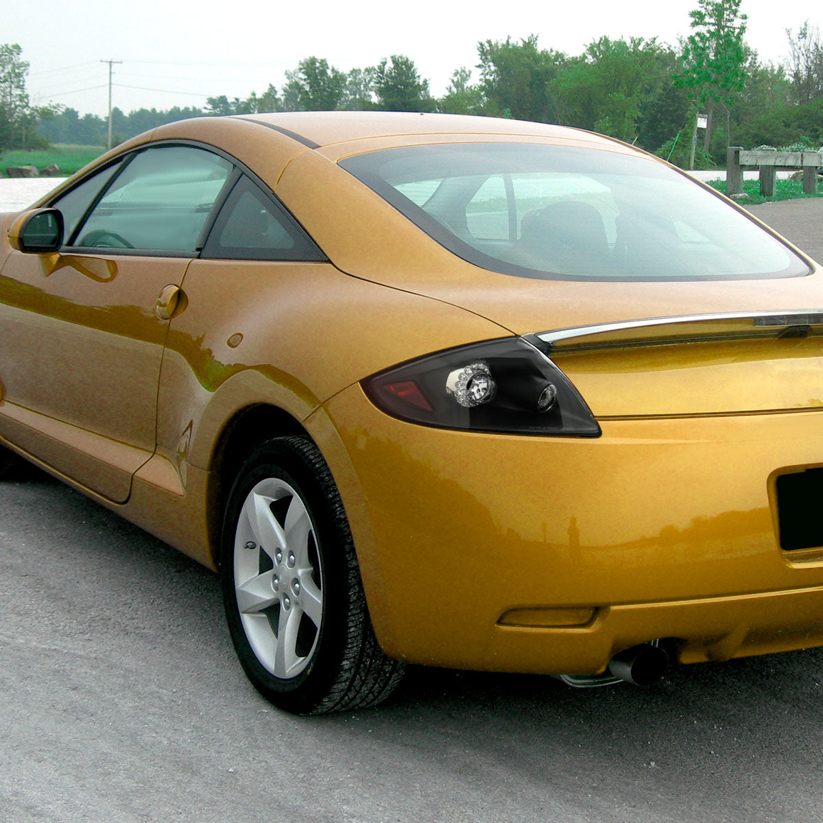 Ronnin - Compatible con Mitsubishi Eclipse 2006-2011, luces traseras, conjunto de mejora, luces de freno LED, par | Negro