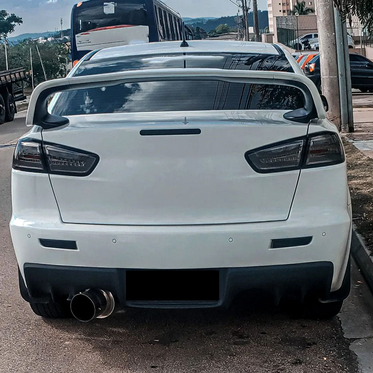 Ronnin - Fits 2008-2017 Mitsubishi Lancer Evolution Upgraded Replacement FULL LED Tail Lights Assembly | Smoke