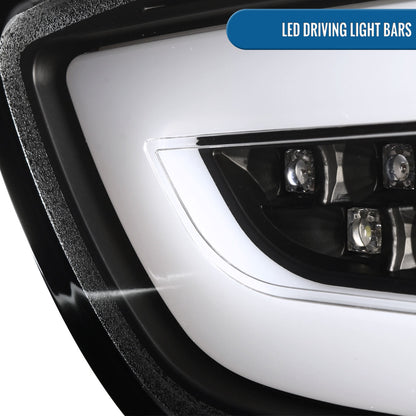 Ronnin - Fits 2008-2017 Mitsubishi Lancer Evolution Upgraded Replacement FULL LED Tail Lights Assembly | Black | White Tube