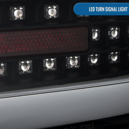 Ronnin - Fits 2008-2017 Mitsubishi Lancer Evolution Upgraded Replacement FULL LED Tail Lights Assembly | Black | White Tube