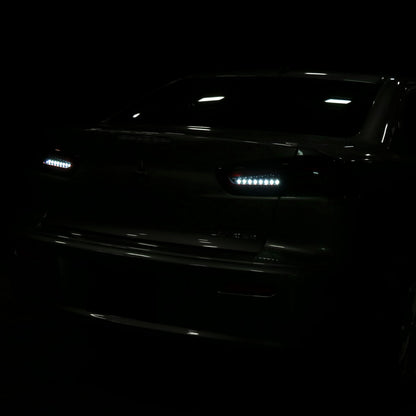 Ronnin - Fits 2008-2017 Mitsubishi Lancer Evolution Upgraded Replacement FULL LED Tail Lights Assembly | Black