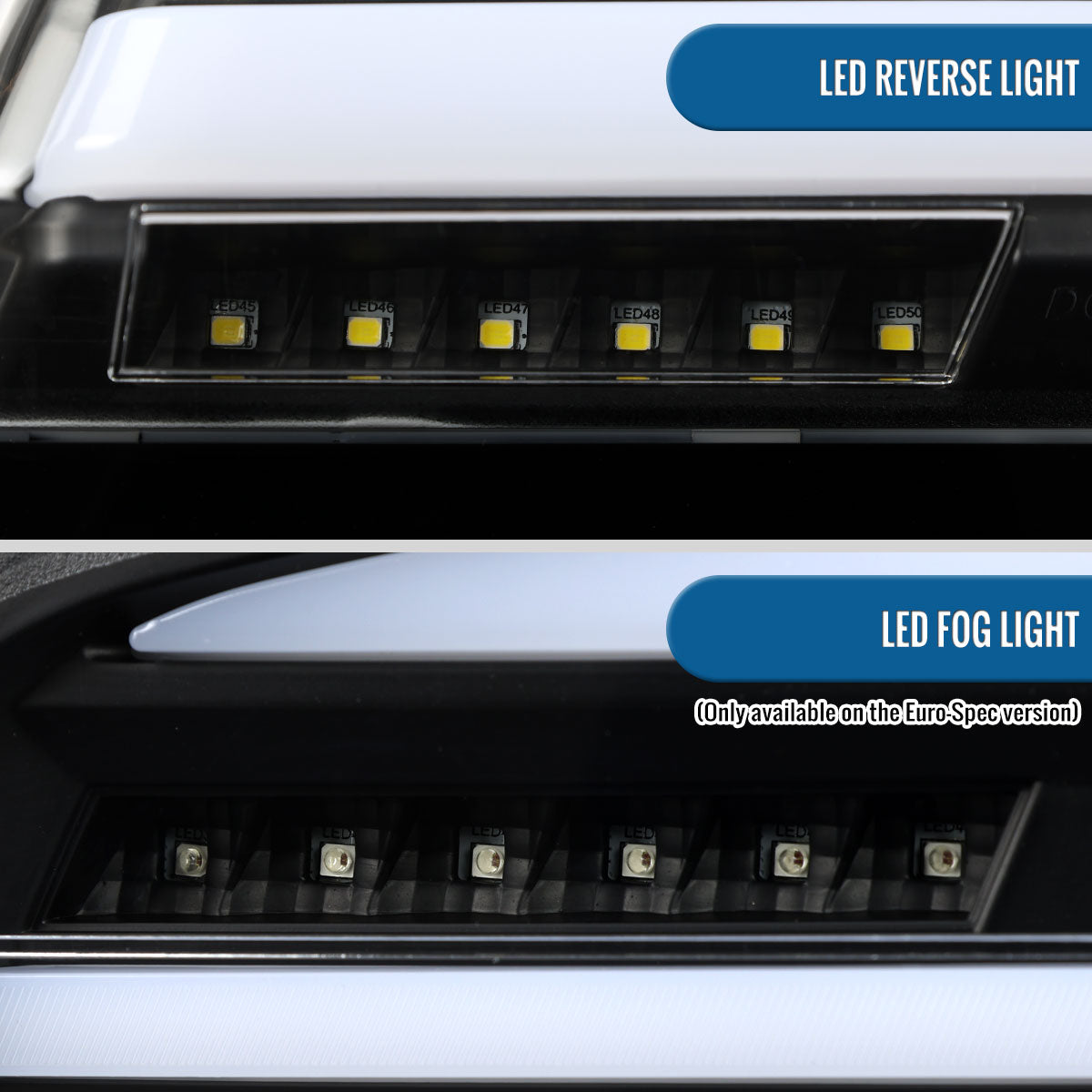 2011-2013 BMW 528i 535i M5 Full LED Sequential Turn Signal Tail Lights Pair | Black