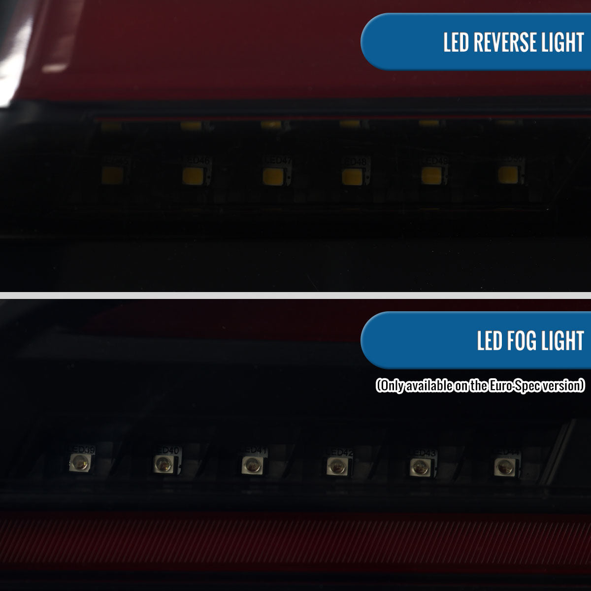 2011-2013 BMW 528i 535i M5 Full LED Sequential Turn Signal Tail Lights Pair | Black Smoke