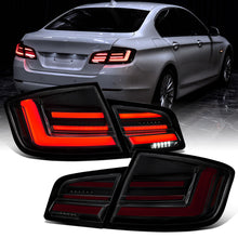 2011-2013 BMW 528i 535i M5 Full LED Sequential Turn Signal Tail Lights Pair | Black Smoke