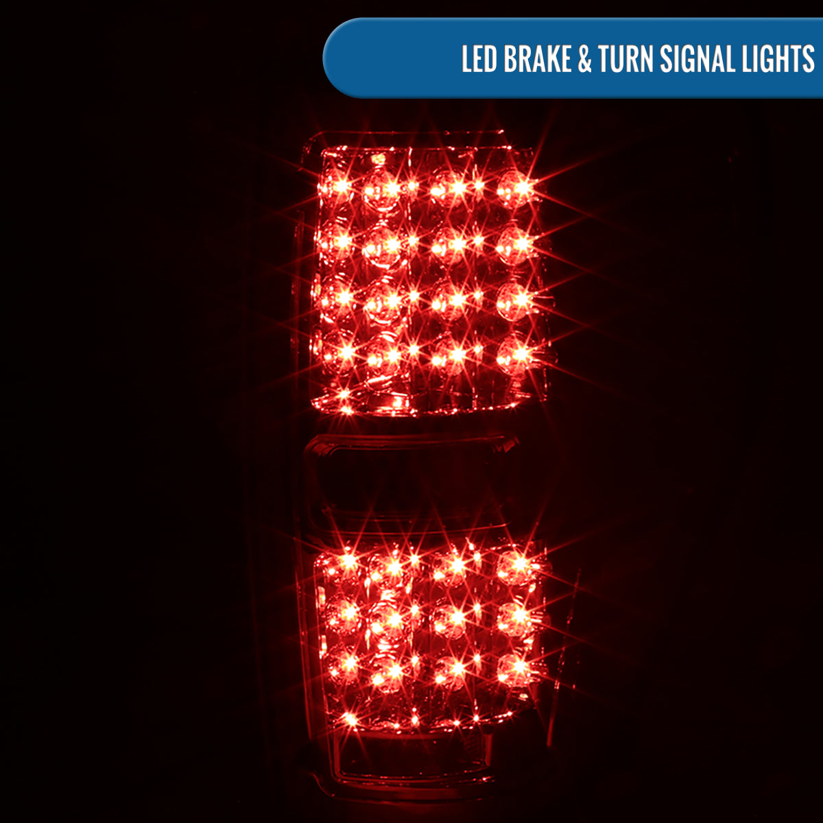 Ronnin - Fits 2009-2014 Ford F150 Upgrade Tail Lights Assembly LED Integrated Brake and Turn Signal Lights Pair | Chrome