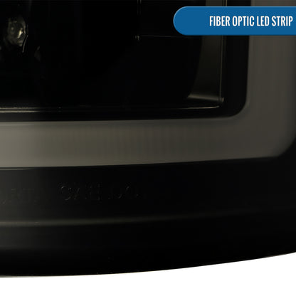 Ronnin - Fits 2015-2017 Ford F150 Upgraded Replacement Full LED Tail Lights Assembly Pair | Black Smoke