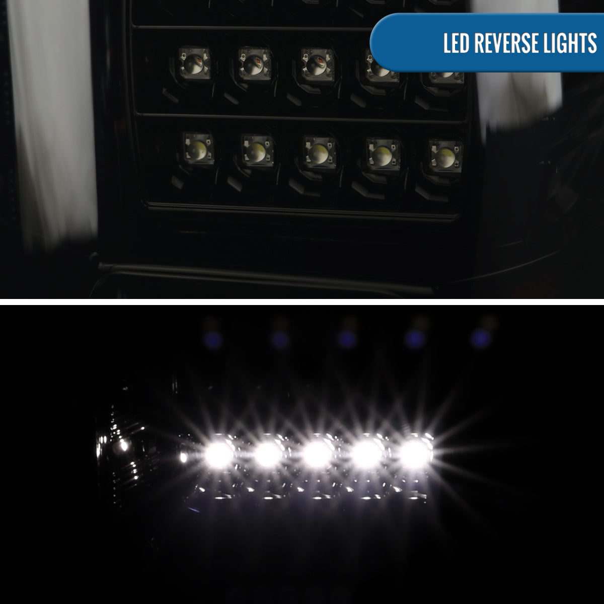 Ronnin - Fits 2015-2017 Ford F150 Upgraded Replacement Full LED Tail Lights Assembly Pair | Black Smoke